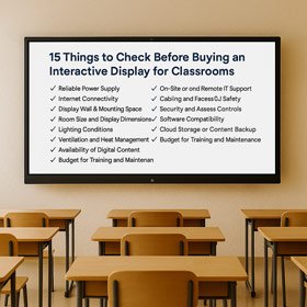 Education LED Display of Classroom Instruction