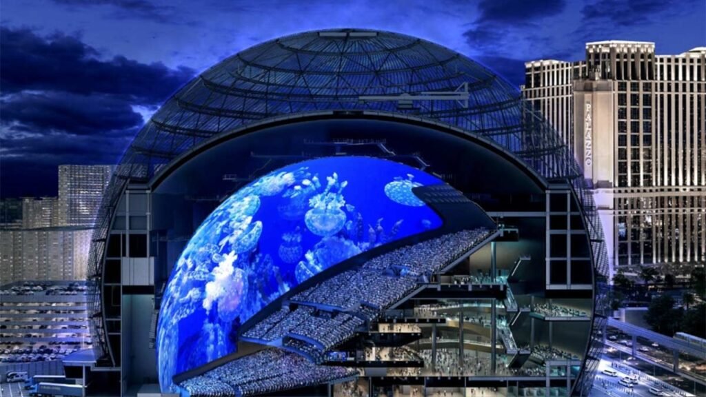 Die Kugel im Venetian Resort Paradise in Nevada, USA