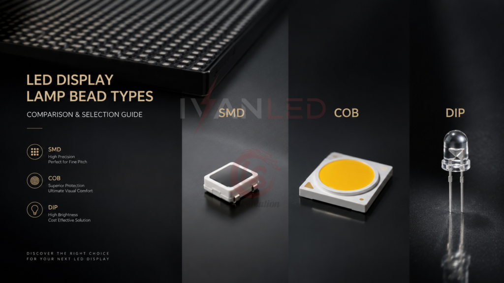 LED display lamp bead types SMD COB DIP comparison selection guide LED display lamp bead types SMD COB DIP comparison selection guide