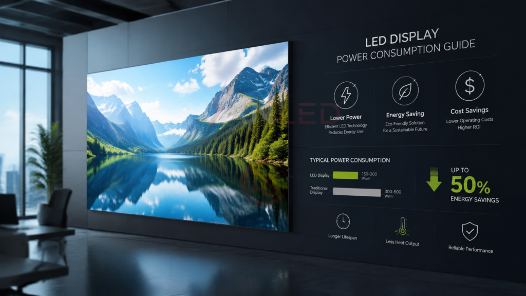 LED display power consumption guide energy efficiency cost savings LED display power consumption guide energy efficiency cost savings