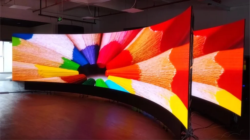 Where is a Curved LED Screen usually used