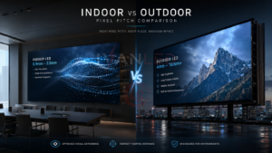 Confronto tra il passo dei pixel per interni e per esterni Display LED