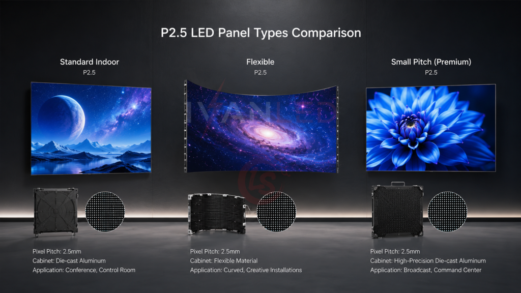 P2.5 LED 패널 유형: 표준 실내용 플렉시블 소형 피치 P2.5 LED 패널 유형: 표준 실내용 플렉시블 소형 피치