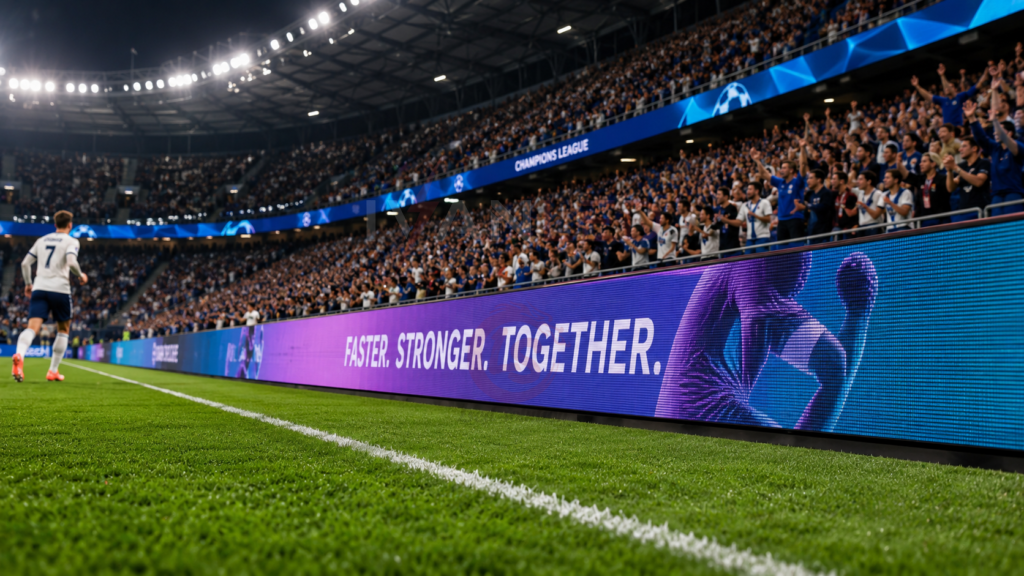 perimeter LED display stadium advertising board sponsorship dynamic content
