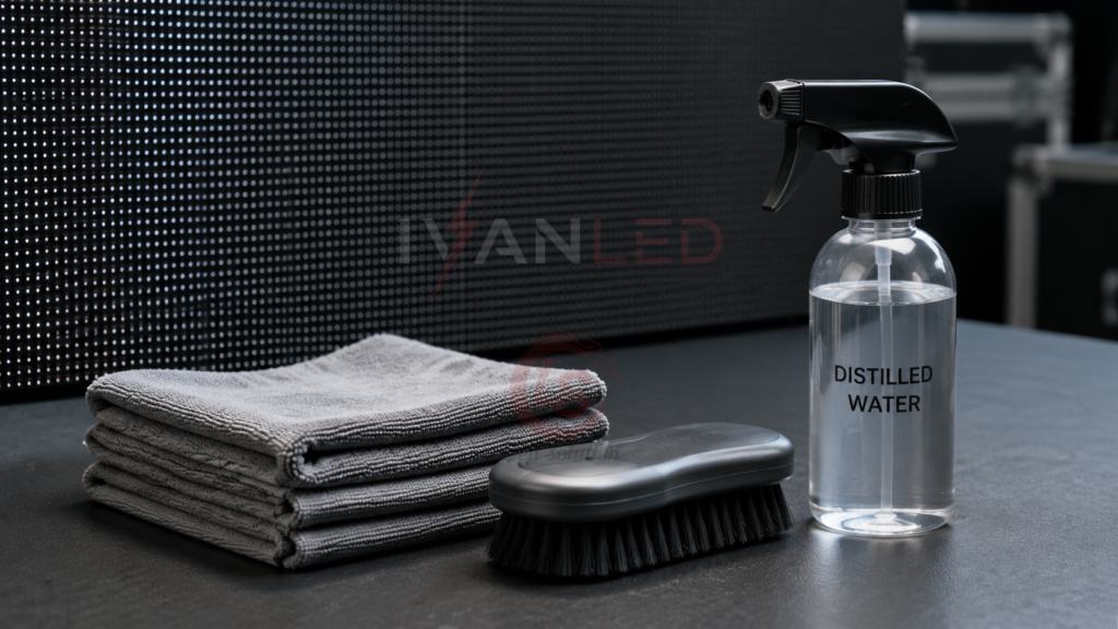 LED screen cleaning supplies microfiber cloth soft brush distilled water LED screen cleaning supplies microfiber cloth soft brush distilled water