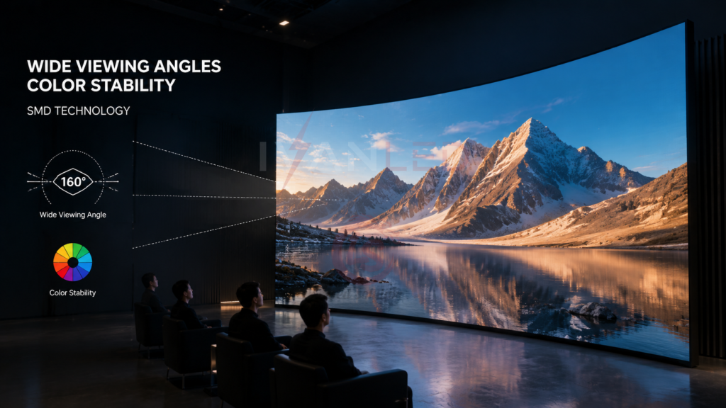 LED screen viewing angles SMD technology wide angle color stability LED screen viewing angles SMD technology wide angle color stability