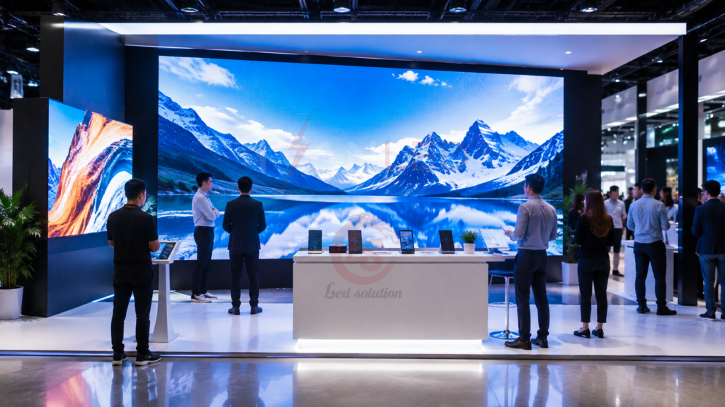 LED video wall trade show exhibition booth product display LED video wall trade show exhibition booth product display