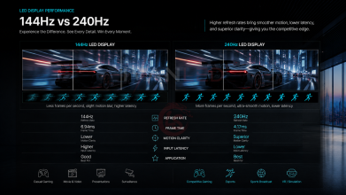144Hz vs 2400Hz for LED Displays
