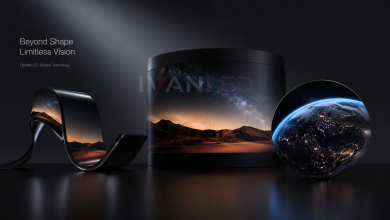 flexible LED display curved cylindrical spherical shapes guide